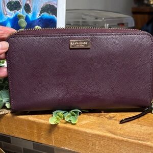 Kate Spade Plum Zip Wallet
